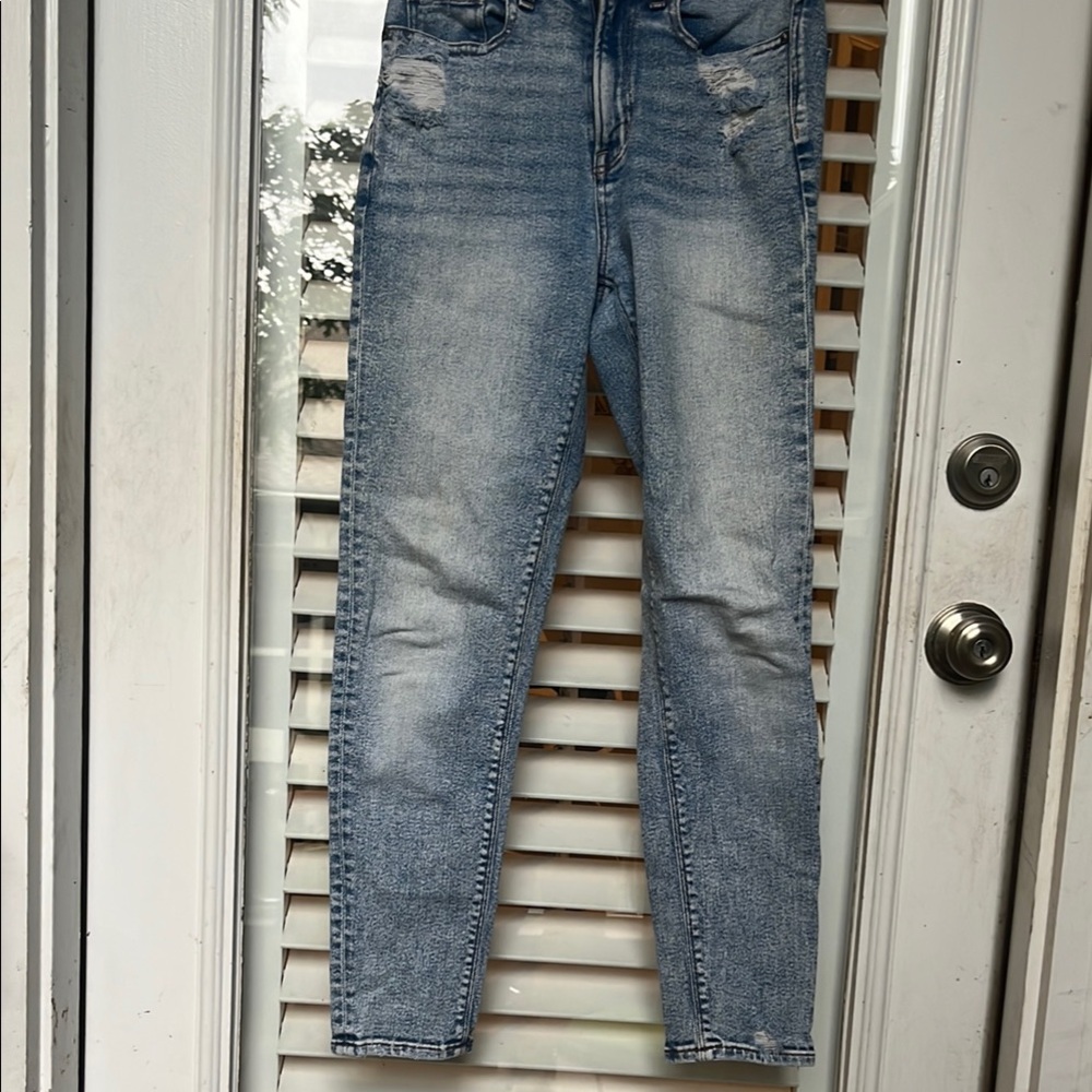 American Eagle Blue Skinny Jeans Vintage-Inspired